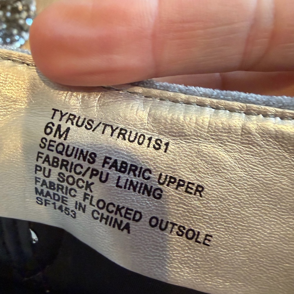 Steve Madden hi heel Boots Tyrus silver Sequin - size 6! NEW! - Picture 7 of 9